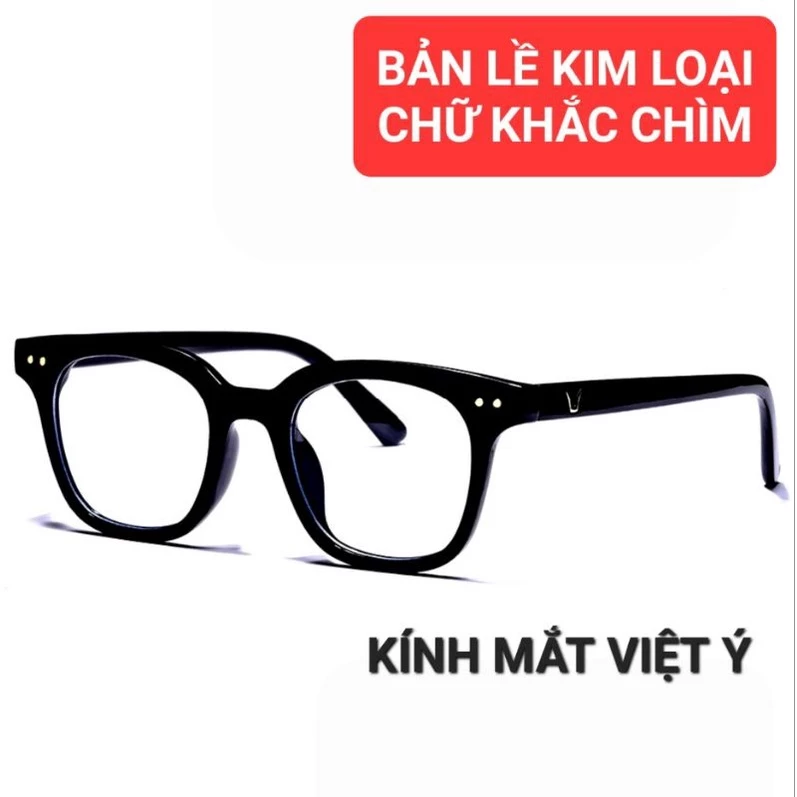 Gọng kính cận nam nữ mắt vuông chữ V phụ kiện thời trang 6801