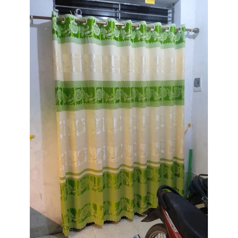 màn cửa ode khoen lỗ thanh lý rèm gấm thô dệt 1m50 cao 2m đã may sẵn rèm của vải gấm