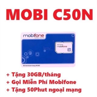 SIM 4G MOBIFONE MIỄN PHÍ THÁNG ĐẦU TIÊN C50N