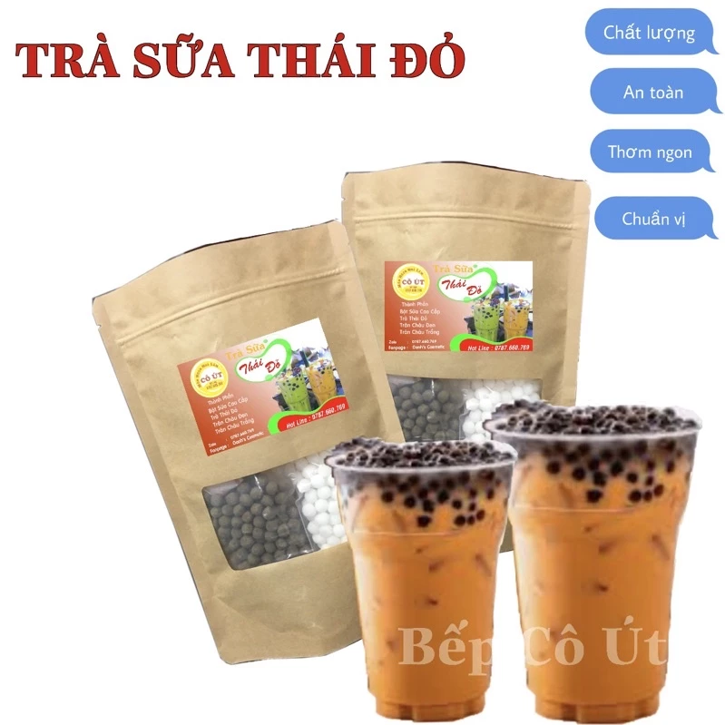 set TRÀ SỮA THÁI ĐỎ CHUẨN VỊ / 450gr nấu được 10 ly