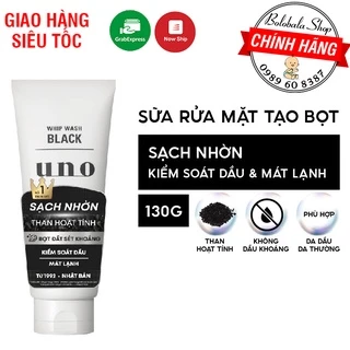 Sữa Rửa Mặt Tạo Bọt Sạch Nhờn Whip Wash Black UNO 130Gr