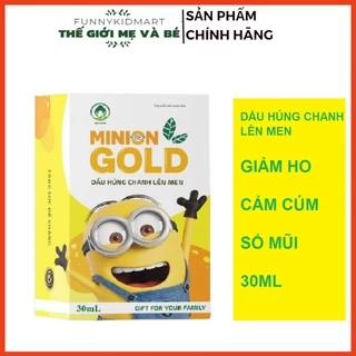 DẦU HÚNG CHANH MINION 30ml chiết Lạnh tự nhiên hỗ trợ phòng ngừa ho khàn, sổ mũi cho trẻ (mẫu cũ)