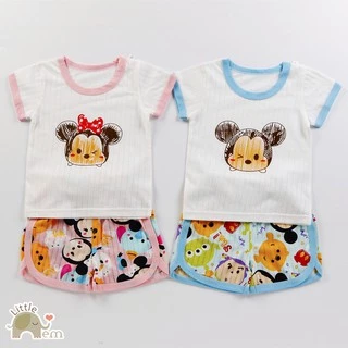 Bộ đồ bé trai Cotton xuất Nhật cộc tay _ Mickey