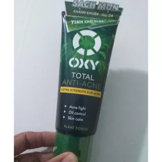 Sữa rửa mặt Oxy total anti acne tinh chất trà xanh sạch mụn