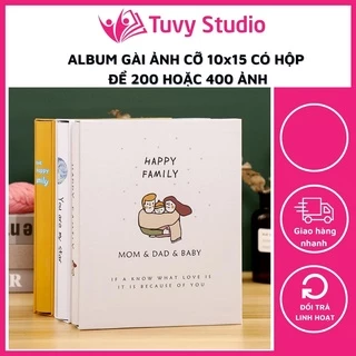 Album ảnh 10x15 có hộp sang trọng đựng 200 ảnh, 400 ảnh niều mẫu bìa đẹp để ảnh cho con, quà tặng Tú Vy Studio