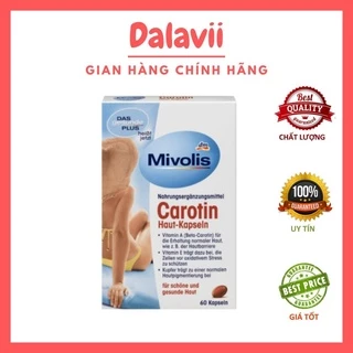 Viên uống chống nắng Mivolis Carotin hộp 60 viên hàng Đức