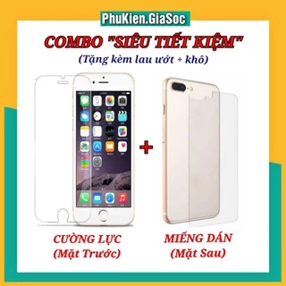 [RẺ VÔ ĐỊCH] COMBO KÍNH CƯỜNG LỰC + MIẾNG DÁN BẢO VỆ MẶT SAU TRONG SUỐT DÀNH CHO IPHONE 💥FREESHIP💥 ĐỦ DÒNG