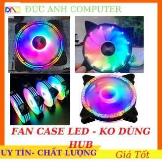 [Không cần Hub] Quạt Tản Nhiệt, Fan Case Fan Led RGB 12cm, Cắm Trực Tiếp Chân Molex 4Pin