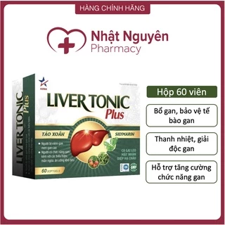 Liver Tonic Plus - GIẢI ĐỘC GAN, HẠ MEN GAN, Hỗ trợ điều trị VIÊM GAN Hộp 60 viên