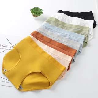 Quần lót cotton không đường may màu trơn đơn giản gợi cảm 8 màu sắc tùy chọn dành cho nữ