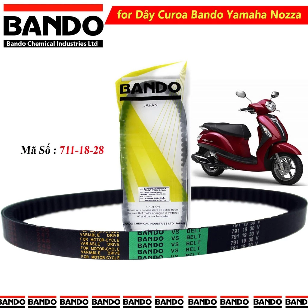 Dây curoa Yamaha Nozza 113cc ( Bando Thái Lan )