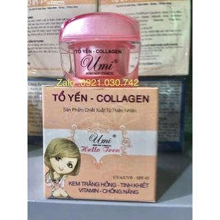 kem Yến đỏ-collagen (umi ) trắng Hồng tinh khiết,vitamin và chống nắng hủ 12g