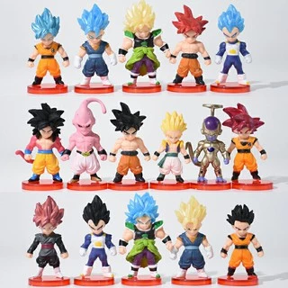 [1 CON] Mô hình NHÂN VẬT chibi goku mini dragon ball buu broly king vegeta super saiyan god dragonball Majin buu CB16