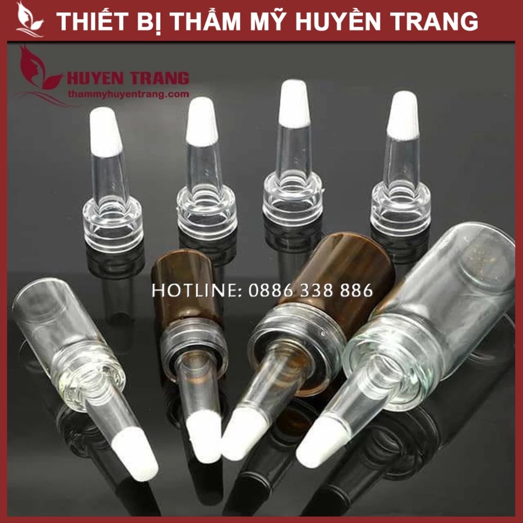 Lọ Chiết Mỹ Phẩm Thủy Tinh 5ml 10ml 20ml (Kèm Đầu Bóp) - Thẩm Mỹ Huyền Trang NANOCEE