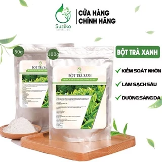 Bột Trà Xanh đắp mặt nạ hữu cơ SUZIKO nguyên chất 70G | 100% Organic