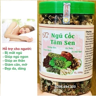 Trà Ngũ Cốc Tâm Sen Tim Sen Hỗ Trợ Người Bị Mất Ngủ Giúp An Thần Ngủ Ngon Giảm Cân Tiêu Mỡ Tốt Cho Sức Khỏe