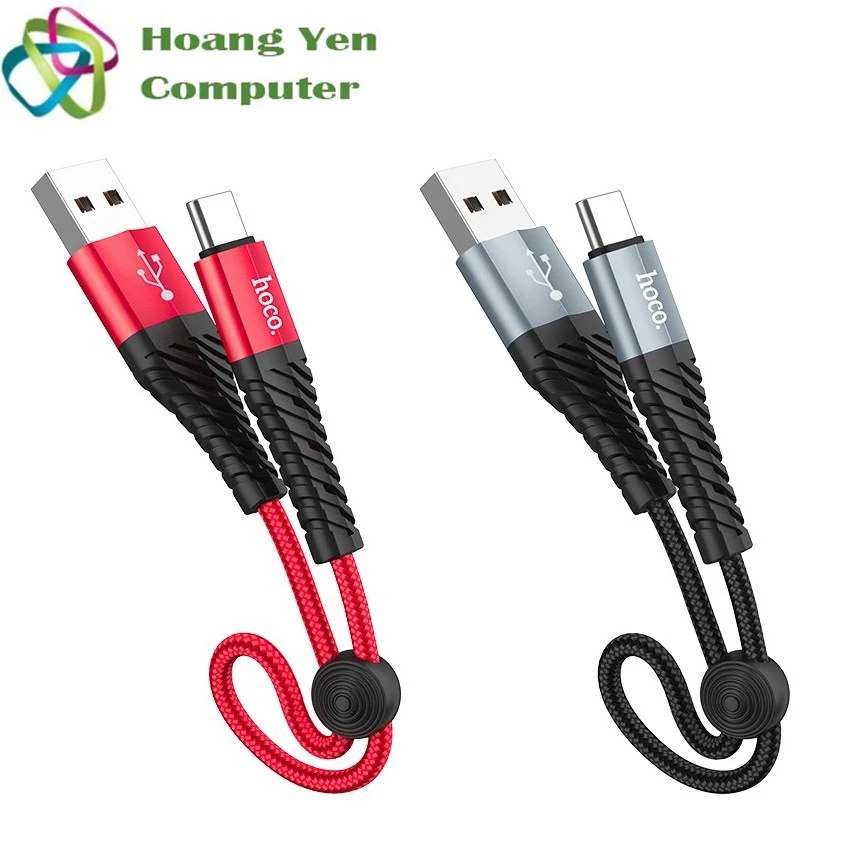 Cáp Sạc TYPE C Hoco X38 Dài 25CM Dây Dù Cho Android - BH 3 Tháng 1 đổi 1 (MÀU SẮC NGẪU NHIÊN) - Hoàng Yến Computer