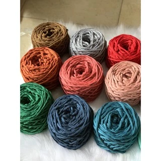 Dây thừng đan macrame, dây cotton,- 5mm ( 1 xoắn ) . Nhiều màu sắc .