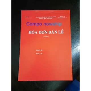 Compo 10 quyển hoá đơn bán lẻ 2 liên , 3 liên loại dày khổ A5