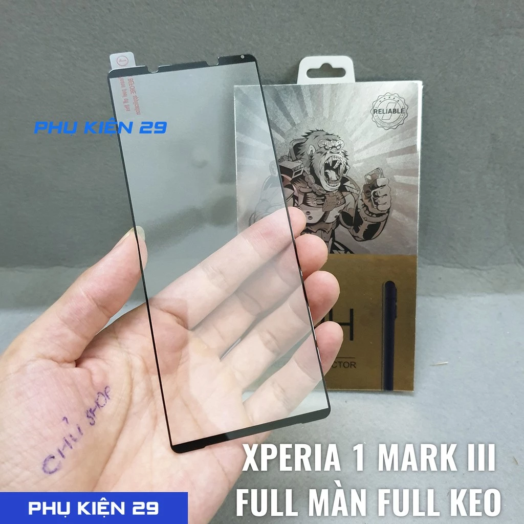 [Sony Xperia 1 Mark 3/ III/ Pro i ] Dán kính cường lực 5D FULL màn FULL keo Glass Pro+ 9H
