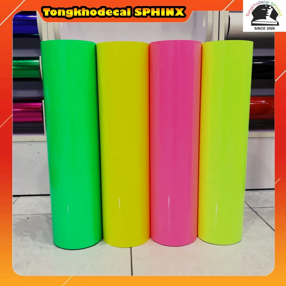 Decal PVC màu neon ép nhiệt lên áo