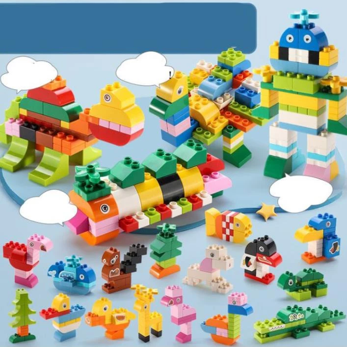 Lego dublo- Nhựa siêu đẹp- chất lượng tuyệt vời -miếng ghép phù hợp cho trẻ từ 3 đến 8 tuổi-200 miếng ghép hộp giấy