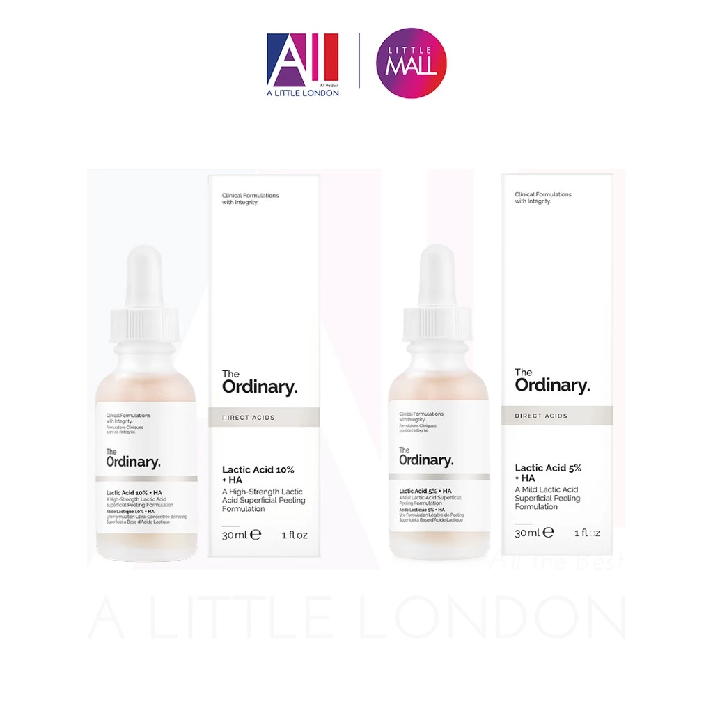 [TOP 1 SHOPEE] Tẩy tế bào chết sáng da, mờ thâm AHA The Ordinary Lactic Acid 5% / 10% + HA (Bill Anh)