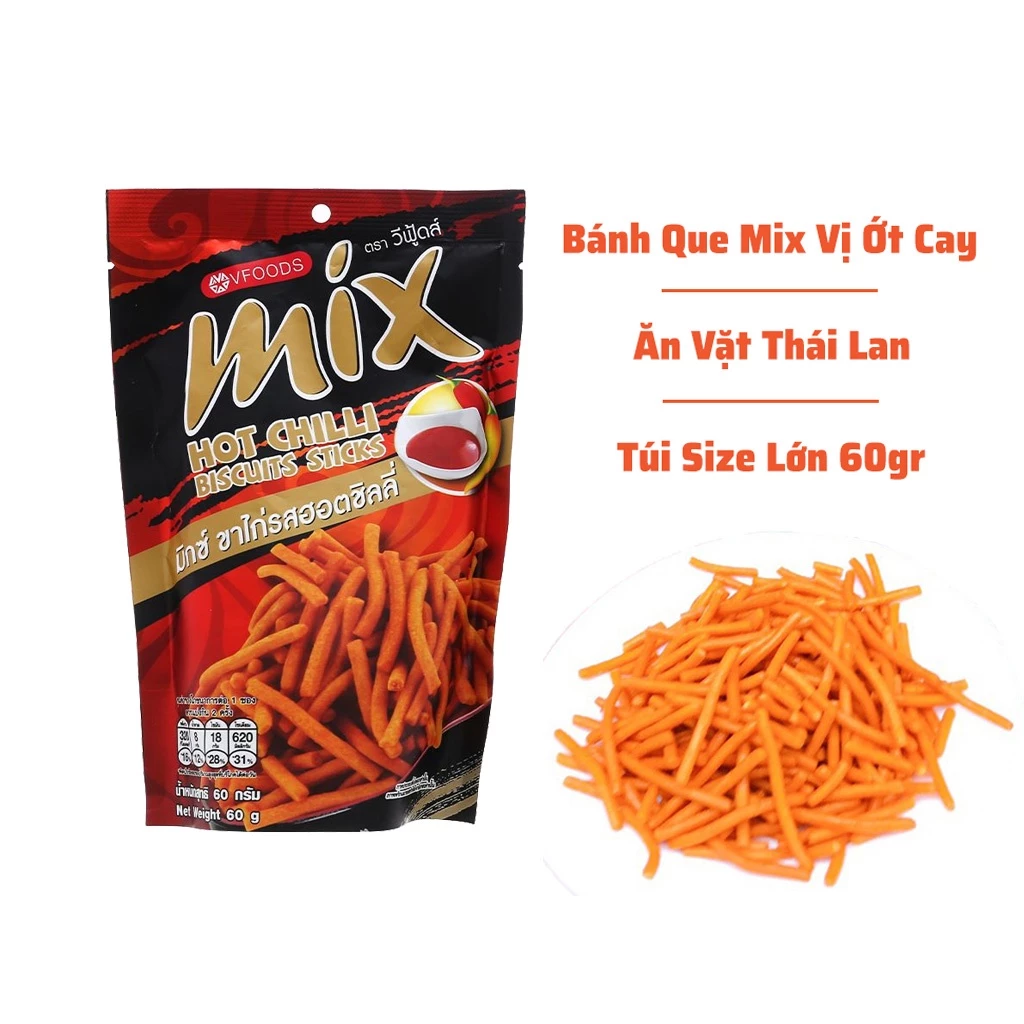 Bánh Que Mix Thái Hương Vị Ớt Cay 60g - Snack Mix Thái