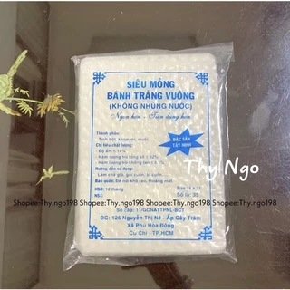 (HÀNG SẴN-DATE MỚI) Bánh tráng siêu mỏng không nhúng nước (Vuông)