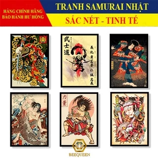 [MS21-40] Mẫu Tranh Samurai Trang Trí Nhà Hàng, Tiệm Xăm Tattoo Phong Cách Nhật Bản Cổ Xưa