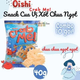 [COMBO 10 Gói X 35g]Bánh Snack Bim Bim Cua Vị Xốt Chua Ngọt Oishi