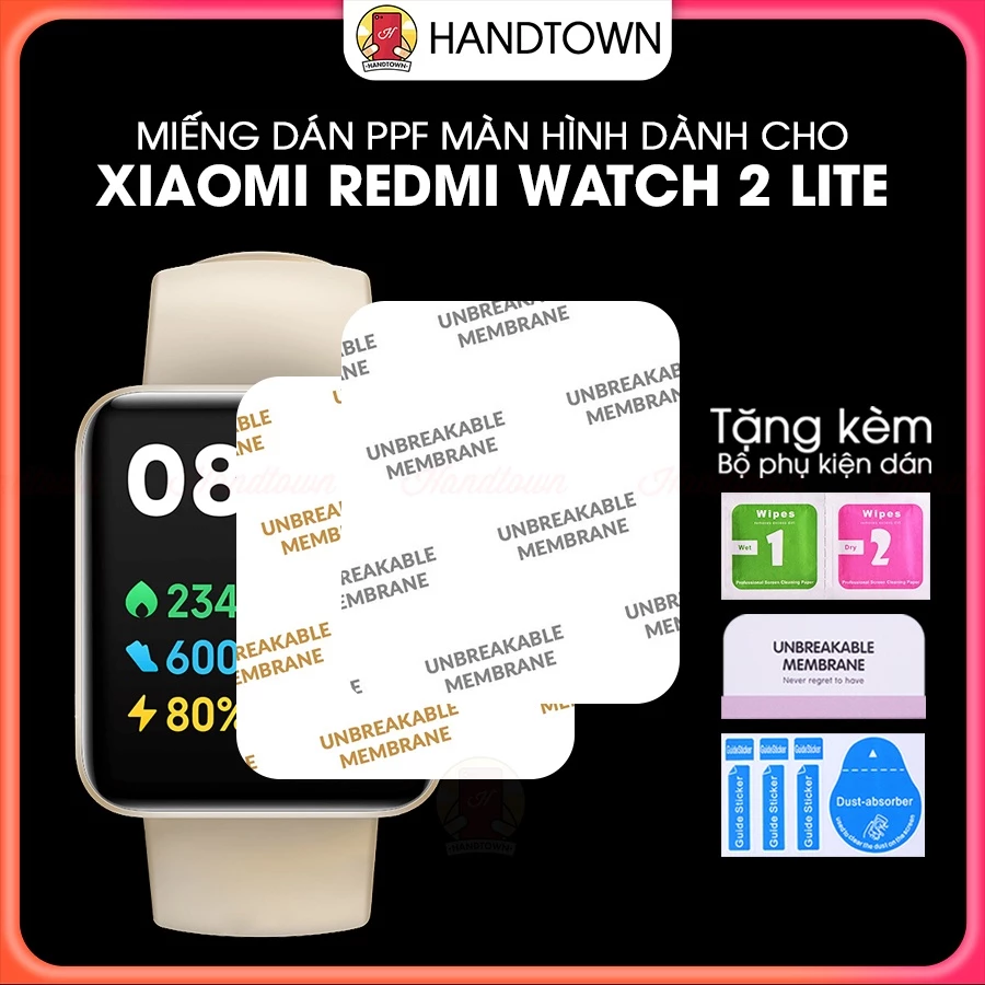 COMBO 2 MIẾNG Dán Mặt Kính Màn Hình PPF Xiaomi Redmi Watch 2 Lite Chống Xước Va Đập Đồng Hồ Thông Minh