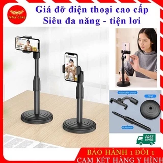 "Loại 1 nặng 360g" Giá đỡ điện thoại Livestream để bàn, kẹp chống lưng xoay 360,chân đế tròn để bàn, giá đỡ học tập