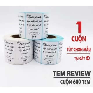 Tem Review 5 Sao In Nhiệt Tự Dính Giúp Shop Chăm Sóc Khách Hàng Độc Đáo Tem xin đánh giá