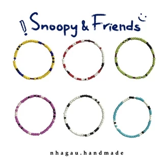Vòng tay hạt cườm Snoopy And Friends | NHA GAU | Vui lòng đọc mô tả sản phẩm | Size theo yêu cầu.