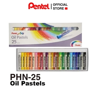 Sáp Màu Dầu Pentel Oil Pastel 25 màu PHN-25 | Màu Sắc Tươi Sáng | An Toàn Không Độc Hại