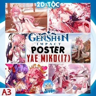 POSTER A3 CHẤT LƯỢNG CHUẨN YAE MIKO (17) GAME GENSHIN IMPACT - 2D TỘC SHOP