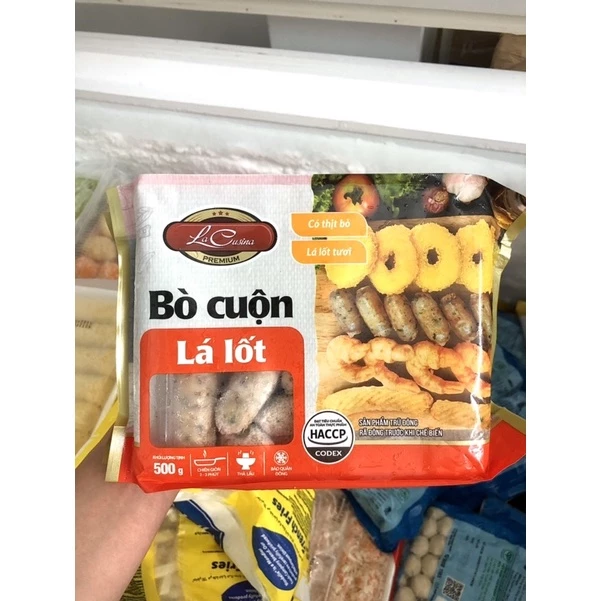 Bò cuộn lá lốt Lacusina hộp 500g ( giao hàng trong ngày khu vực hcm )