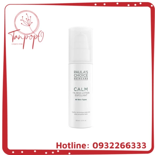 Loại bỏ tế bào chết dịu nhẹ Paula's Choice Calm 1% BHA Lotion Exfoliant 100ml