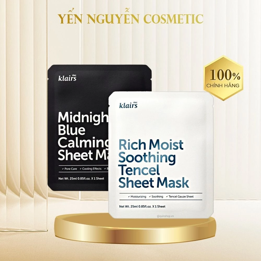 [Có sẵn] Mặt nạ giấy dưỡng da 2 loại  Klairs Sheet Mask