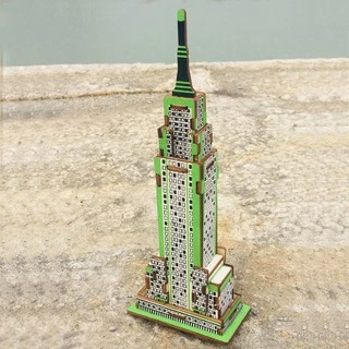 Đồ chơi lắp ráp gỗ 3D Mô hình Empire State Building Laser TB-A025