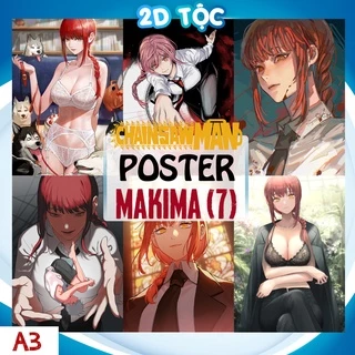 Tranh poster A3 giấy chất lượng cao Makima (7) Anime Manga Chainsaw Man - 2D Tộc Shop