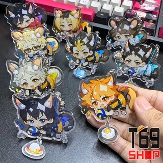 Móc khóa mica anime Haikyuu - Cute Animal ver (Loại cao cấp - Hình in ép giữa 2 mặt mica)