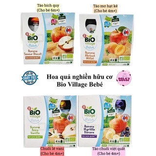 HOA QUẢ NGHIỀN HỮU CƠ BIO VILLAGE BEBE CHO BÉ TỪ 4M