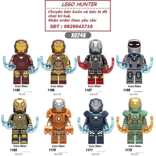 Xếp Hình Marvel Minifigures mô hình lắp ráp Superheroes Ironman các phiên bản X 0246