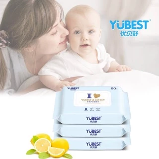 Khăn giấy ướt YUBEST không mùi 80 tờ