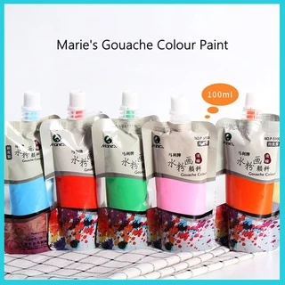 Màu Gouache MARIE'S dòng cao cấp dạng bịch 100ML - FULL BẢNG MÀU