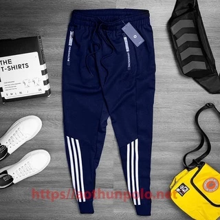 Quần jogger thể thao 3 sọc túi kéo khoá