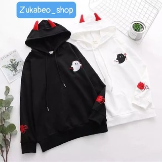 [FREESHIP]Áo Khoác HOODIE Nam Nữ BÉ MA CÓ SỪNG Chất Vải Dày Dặn Ấm Áp