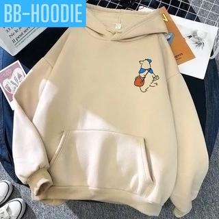 ÁO KHOÁC HOODIE NỈ UNISEX IN GẤU TUYẾT SIÊU ĐẸP ÁO KHOÁC FORM RỘNG NAM NỮ